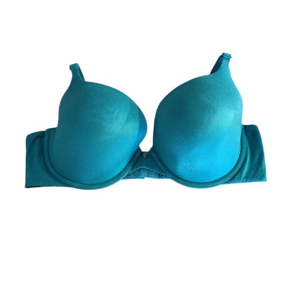 Victoria's Secret 2011 Teal Lined Smooth Demi Bra Size 38C - Picture 3 of 10